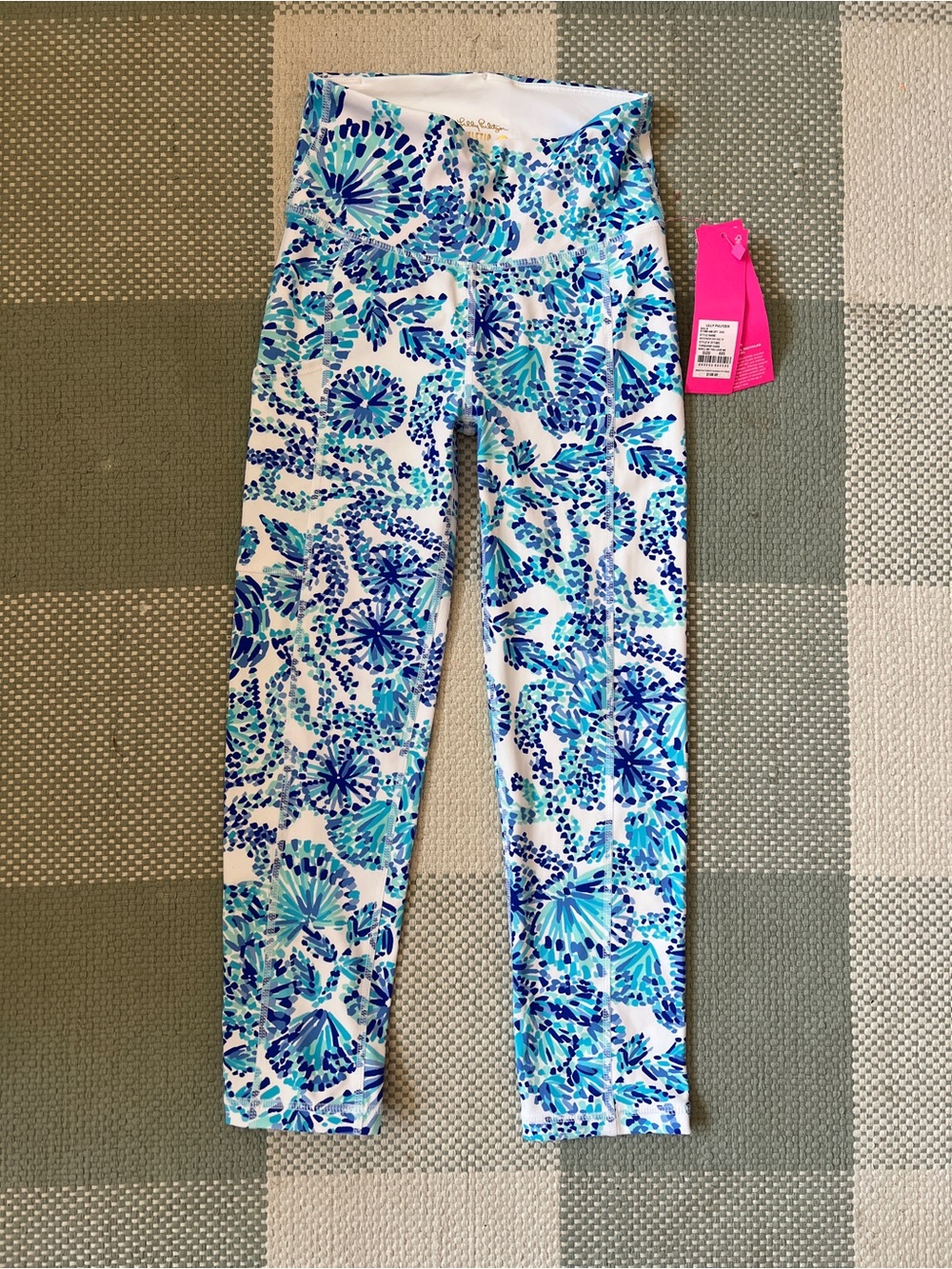 Lilly Pulitzer Luxletic pant Blue Teal Floral Print